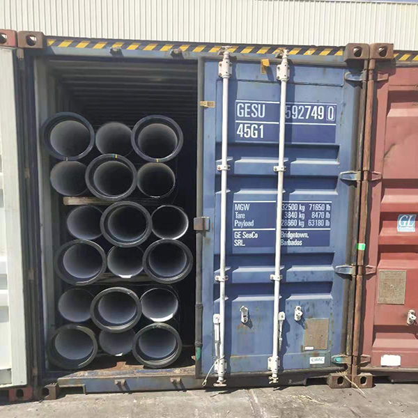 Ductile iron Pipe shipped by Container